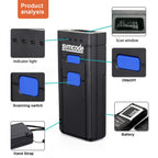 Bluetooth Wireless Barcode Scanner,Compatible with Bluetooth Function & 2.4GHz Wireless, Portable Barcode Reader Work