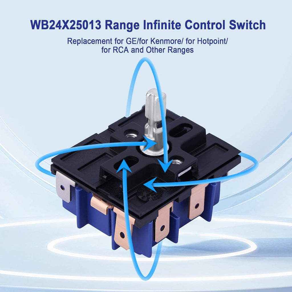 WB24X25013 Dual-Element Infinite Switch for GE Electric Stove Burner