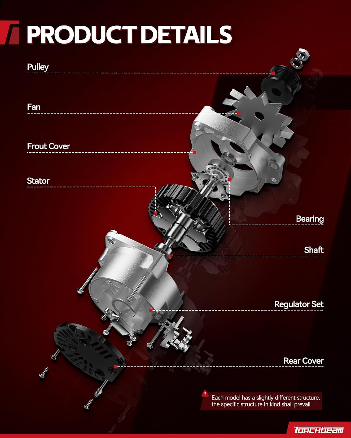 Torchbeam 11185N Alternator Compatible with Chevy Impala 2006-2011 3.5L