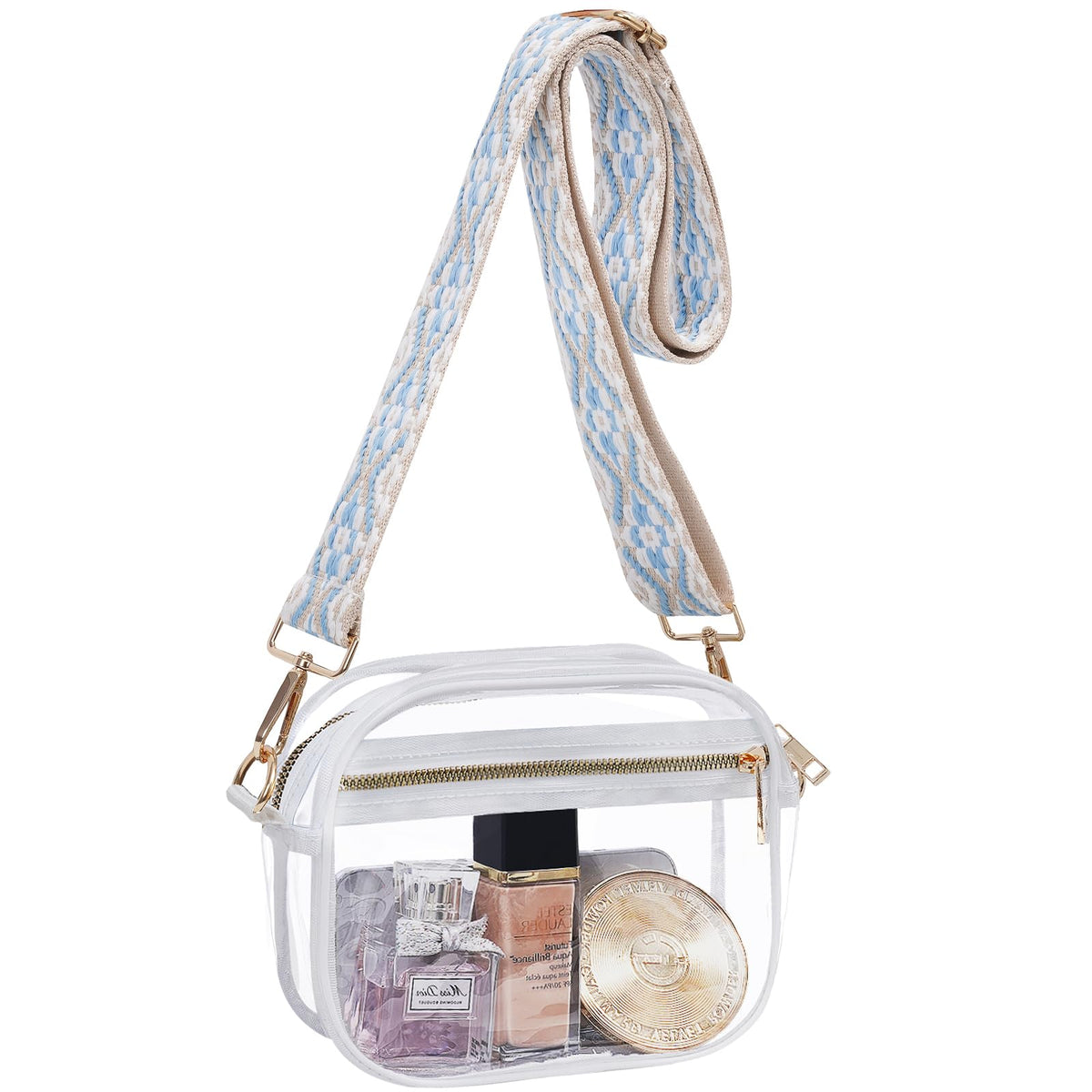Clear Purse for Stadium Events Transparent Crossbody Bag