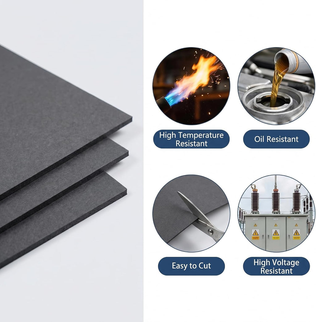 3PCS Non-Asbestos Gasket Material Paper Sheet-0.8mm/1mm/1.2mm