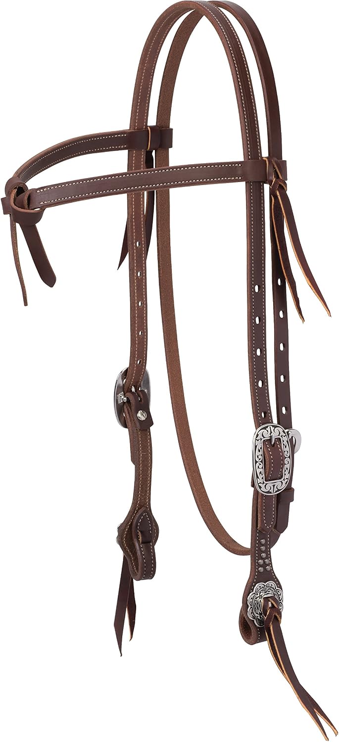 Working Tack Browband Horse Headstall, Adjustable Fit