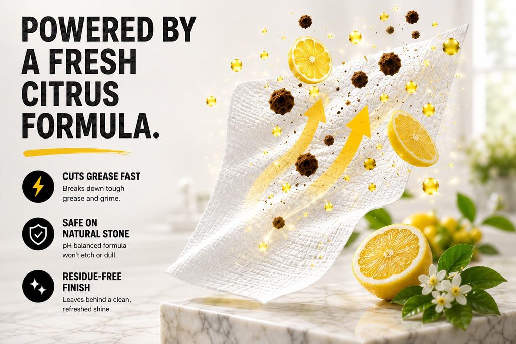 Stone Refresh Wipes - Lemon Scent