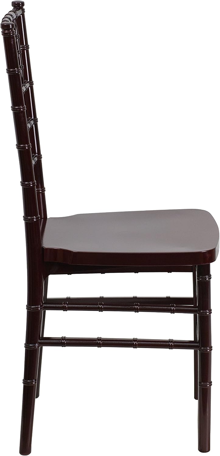 HERCULES PREMIUM Series Mahogany Resin Stacking Chiavari Chair