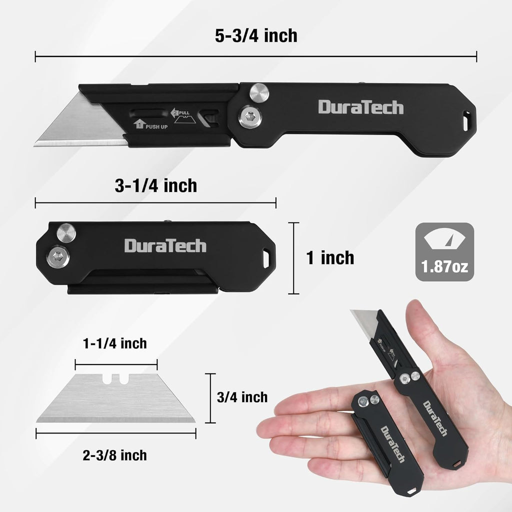 2-Pack Folding Utility Knife, Mini Box Cutter for Men Women