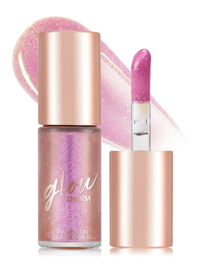 Glitter Holographic Lip Gloss, Shimmer Moisturizing Liquid Lip Tint Stain