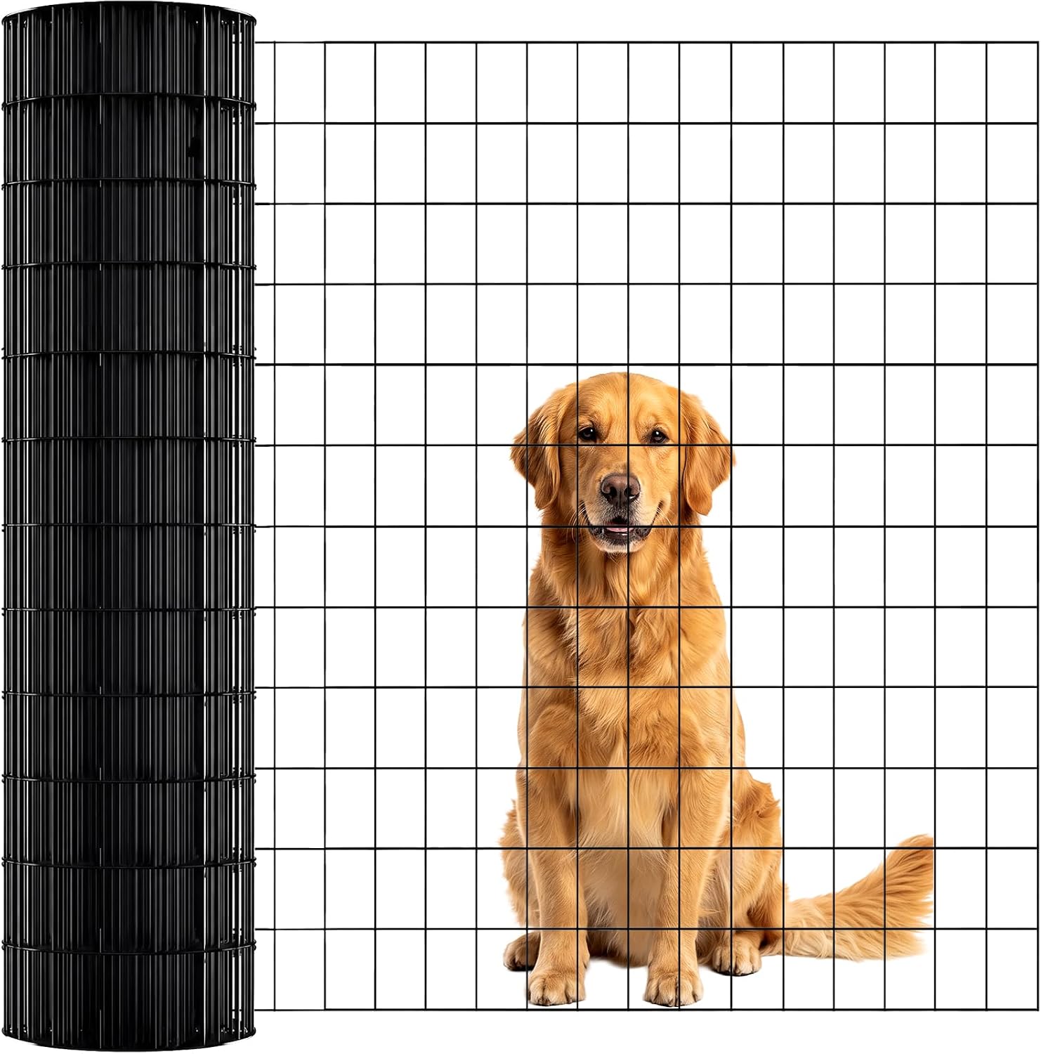 3ft x 50ft Black Vinyl Coated Welded Wire Fence