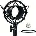 Universal Microphone Shock Mount, Mic Clip Holder for Diameter 47mm-53mm Mic Anti Vibration Adjustable High Isolation