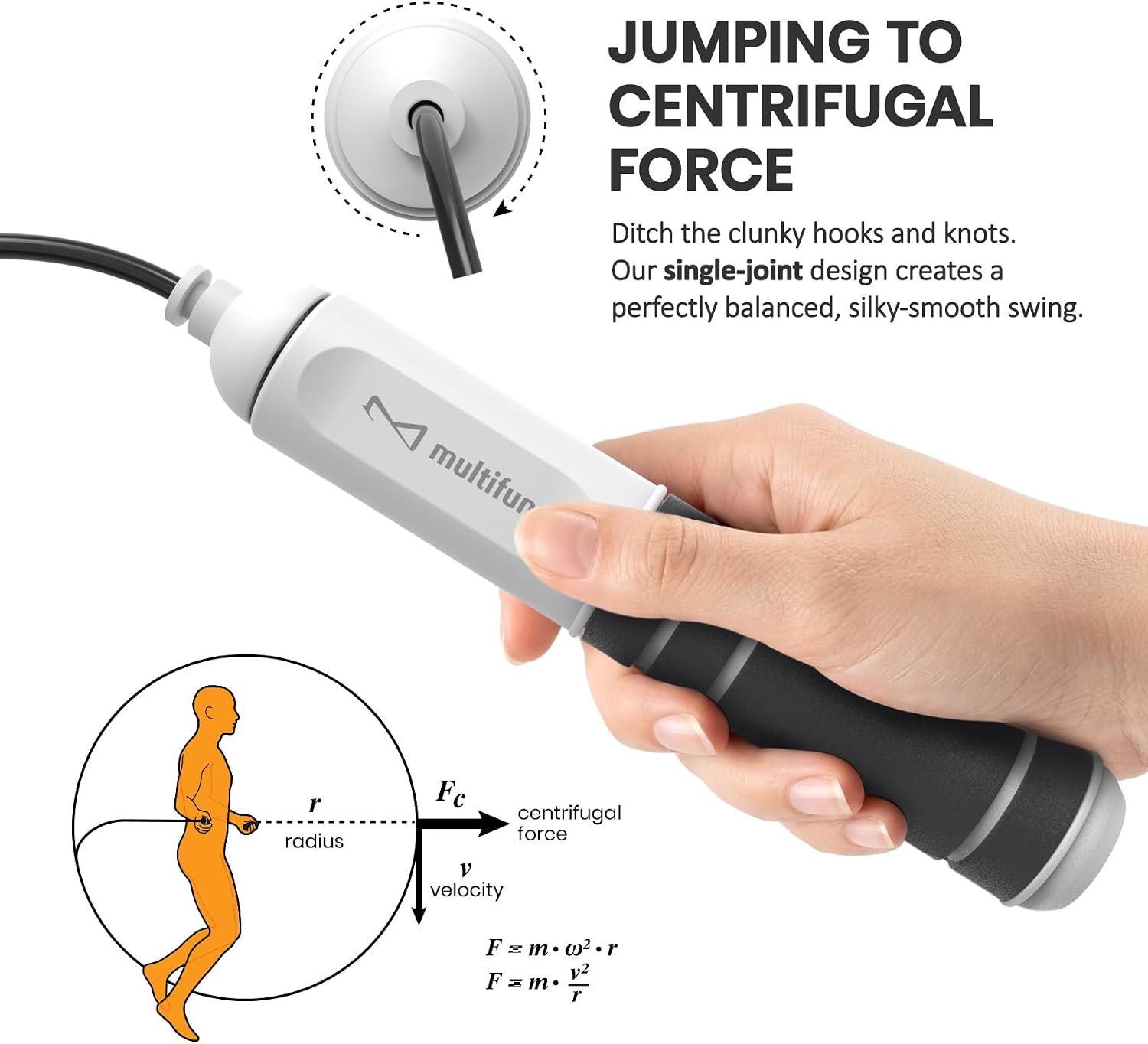 Digital Jump Rope with Smart Counter & Timer - Adjustable Speed Skipping Rope for Fitness, Weight Loss, Boxing, MMA