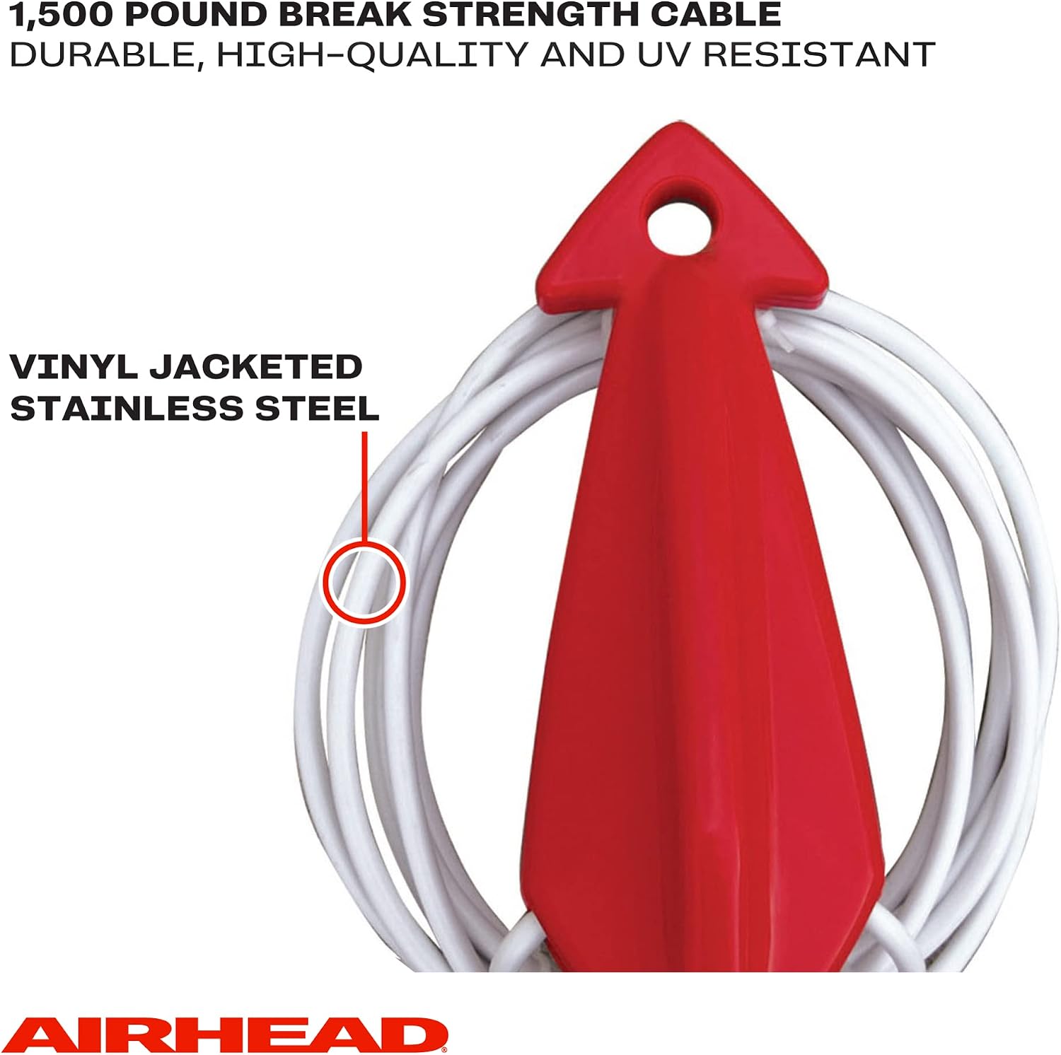 Tow Demon Steel Cable Water Ski and Towable Tube Harness, Heavy Duty Pulley Attachment for Tubing and Boating