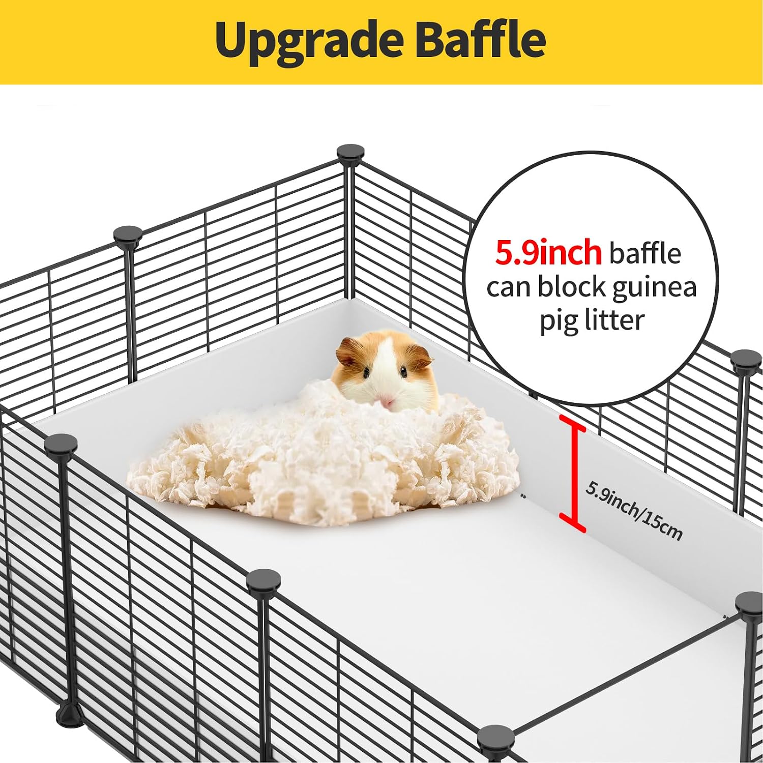 Guinea Pig Cage,Indoor Habitat Cage with Waterproof Plastic Bottom,Playpen for Small Pet Bunny, Turtle, Hamste, Loft