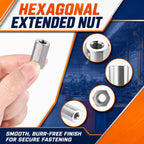 5 Pcs 1/4-28 X 7/8" Coupling Nuts Zinc for Threaded Rod