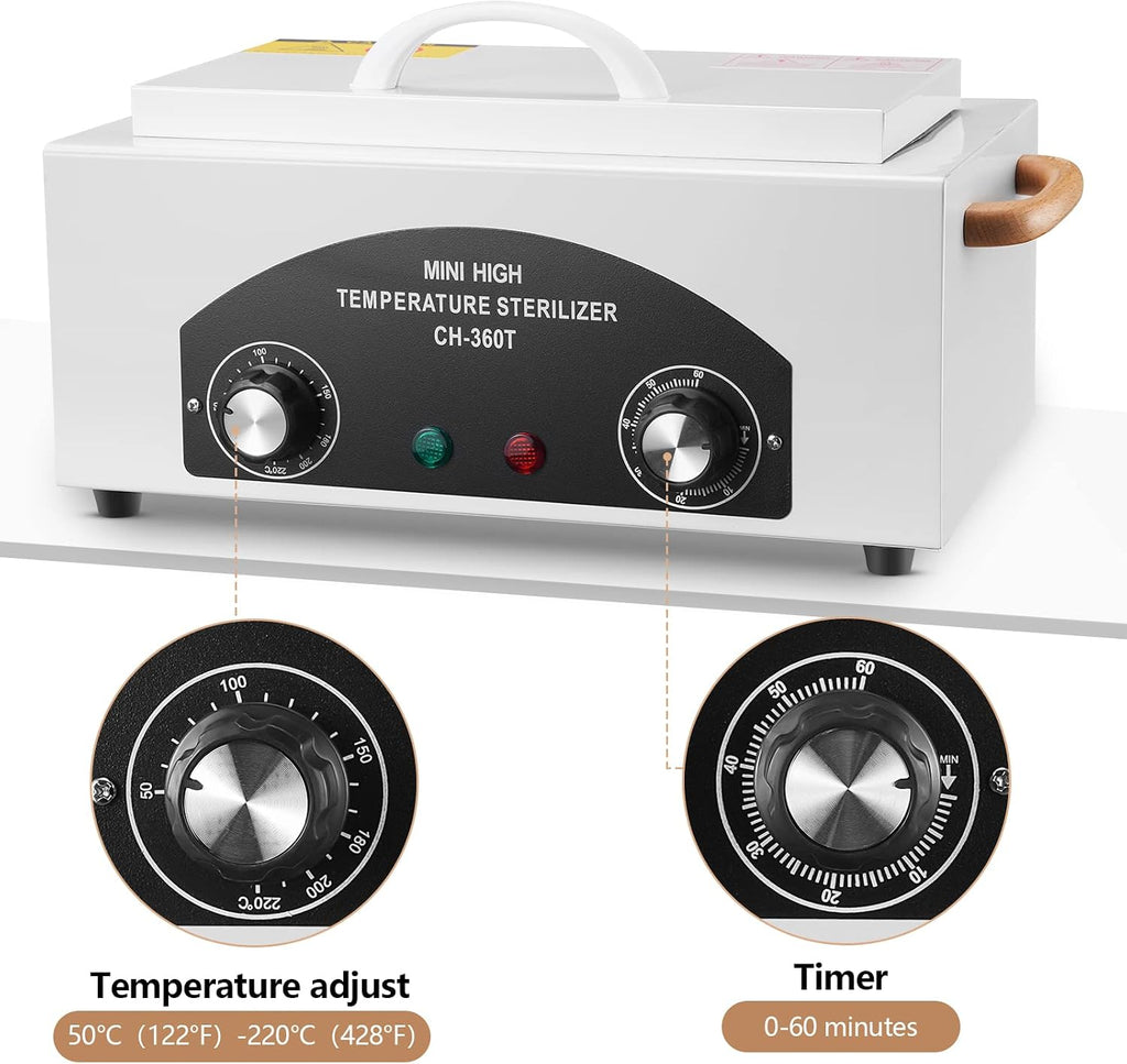 High Temperature Sterilizer Dry Heat Nail Tool Dental Tool Sterilizer 1.5L