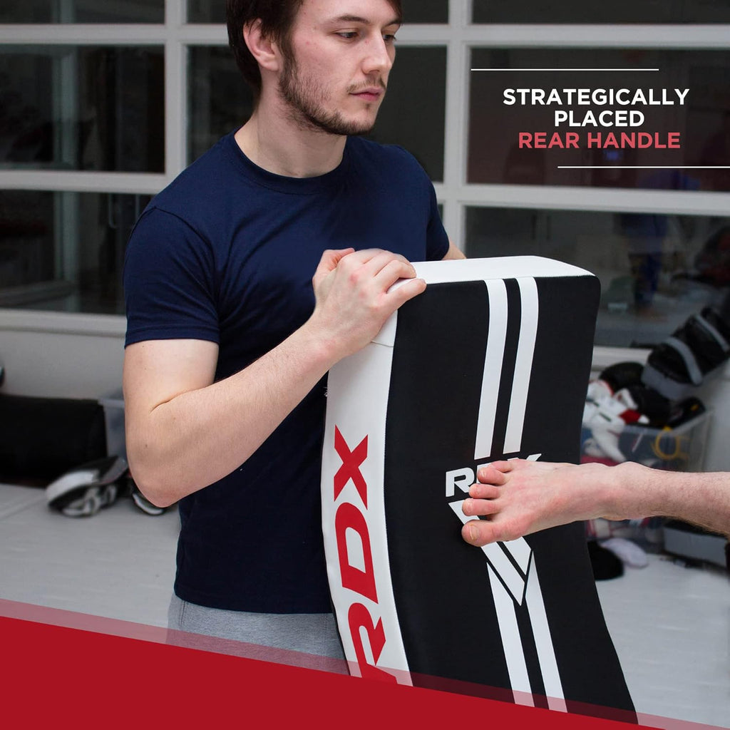 Kick Shield Muay Thai Kickboxing, Heavy Curved Kicking Striking Body Pad, Punching Foot Target MMA Boxing Training, 3