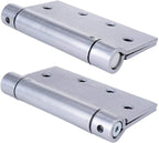 2 Pack Self Closing Spring Hinges - 4.5" x 4.5" Stainless Steel