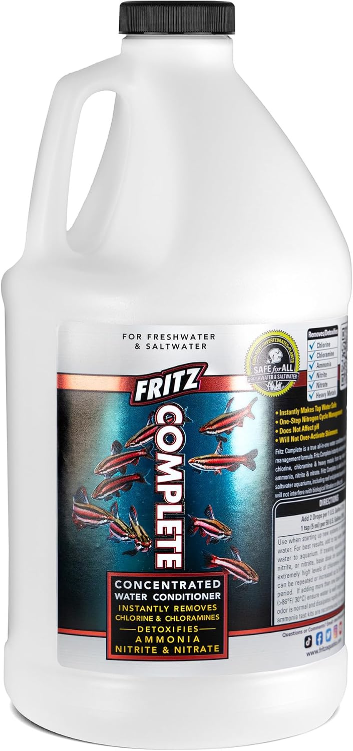 Fritz Complete – Concentrated Water Conditioner/Tap Water Dechlorinator, Instantly Detoxifies Chlorine, Chloramines