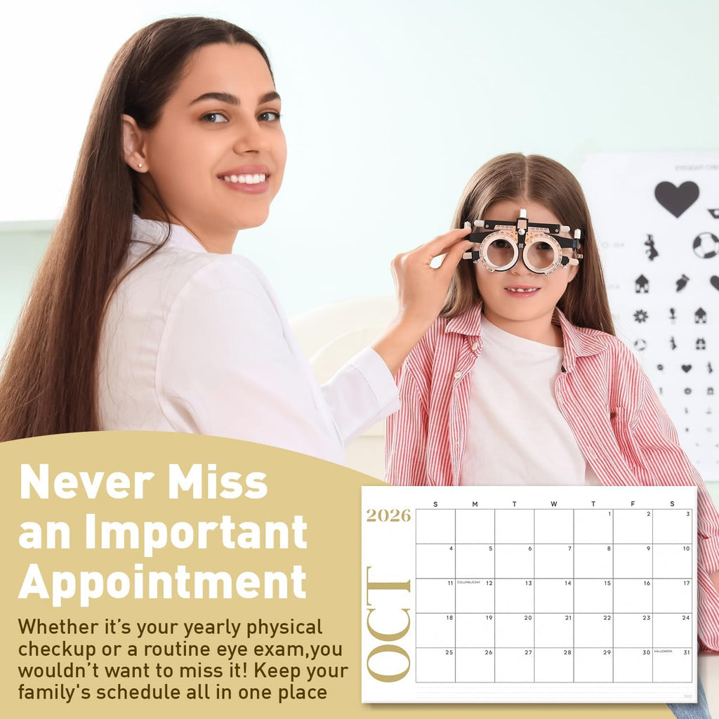 S&O Modern Large Desk Calendar from January 2026-June 2027 - Tear-Away Table Calendar 2026-2027 - Desktop Blotter
