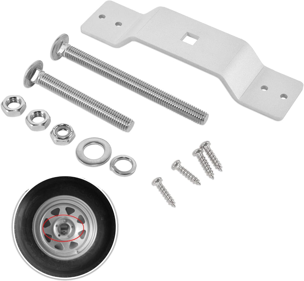 Spare Tire Carrier for Enclosed Trailer, Wall Mount Bracket Holder for Vehicle Cargo Van Truck, Aluminum Mount Fasten