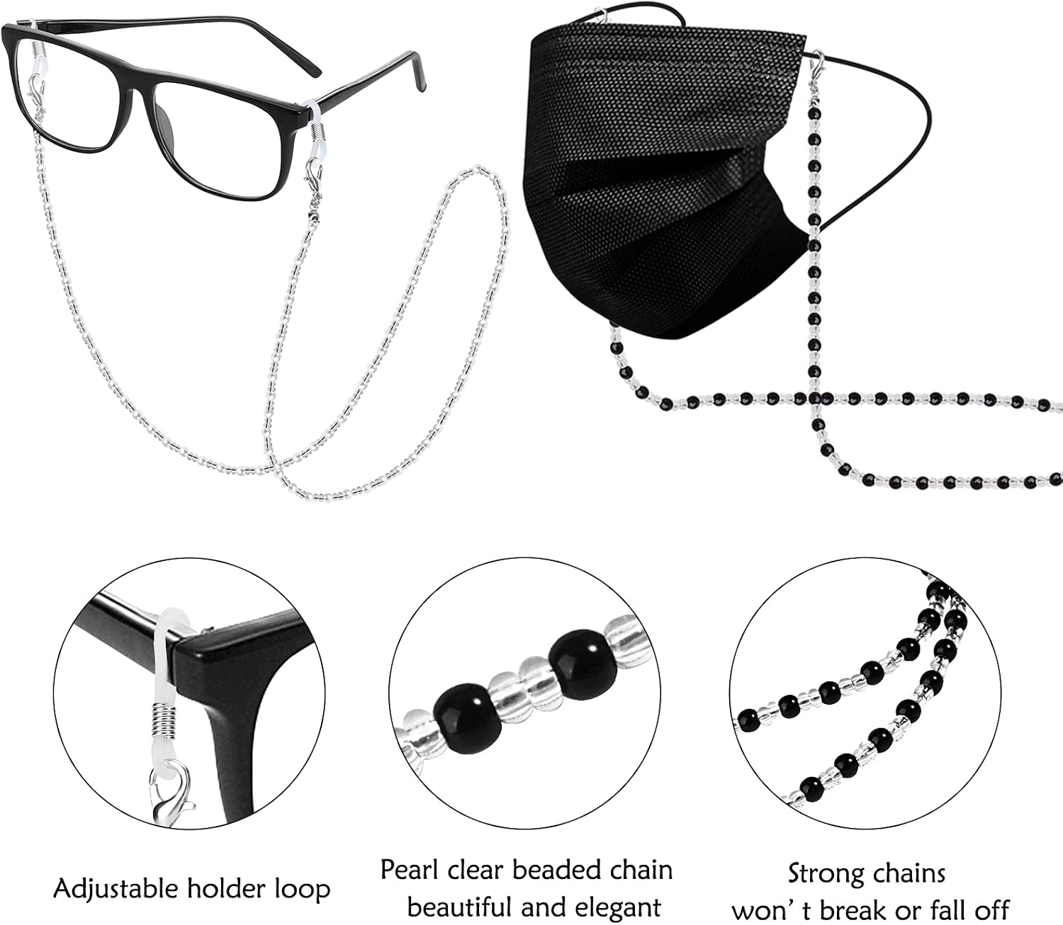 4-10 Pcs Eyeglass Chains for Women Eyeglasses String Holder Glasses Strap Eyewear Chain Glasses Cord Lanyard Gift