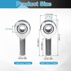 uxcell XM8+XML8 Joint Rod Ends Kit 1/2" Bore - 1 Pair (Left+Right, 2Pcs)
