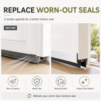 2-Pack Replacement for Andersen Storm Door Bottom Sweep,Black