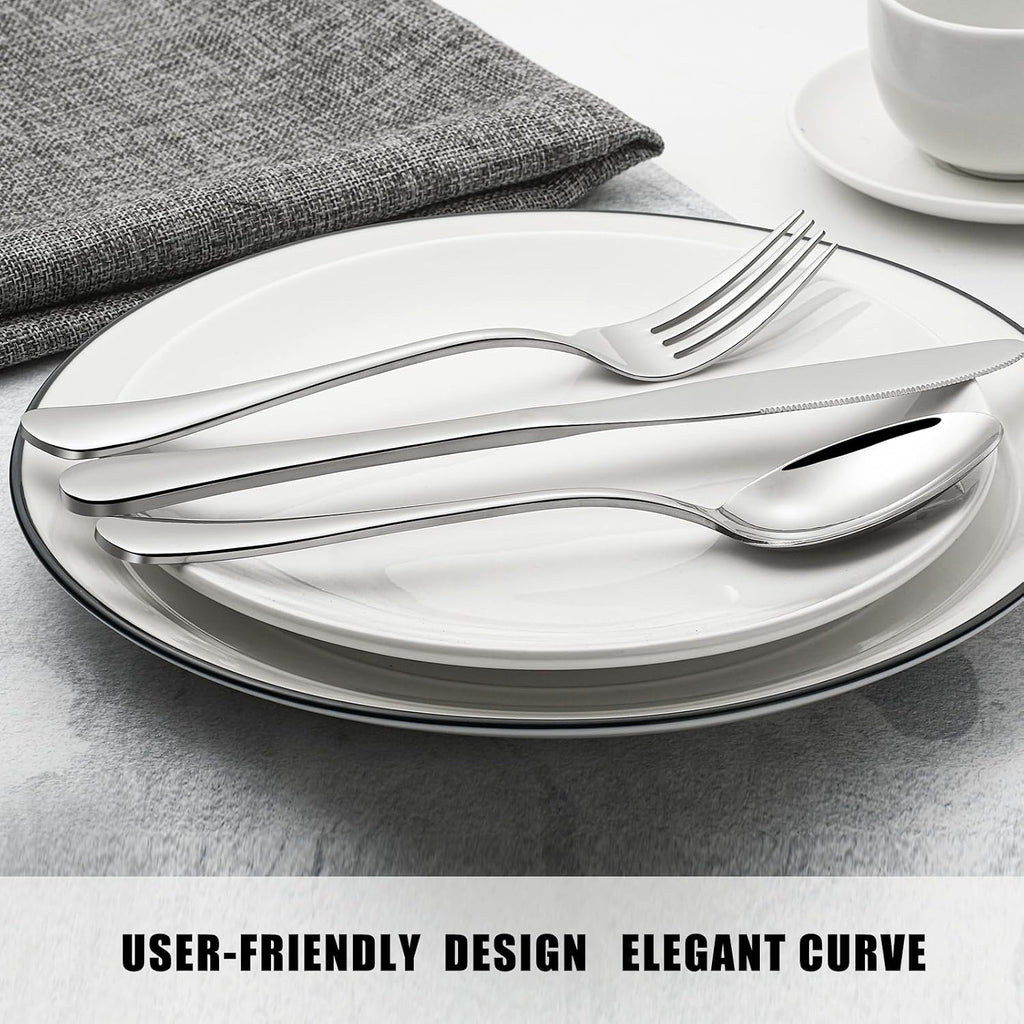 Silverware Set for 12, Stainless Steel 60 Piece Flatware Set