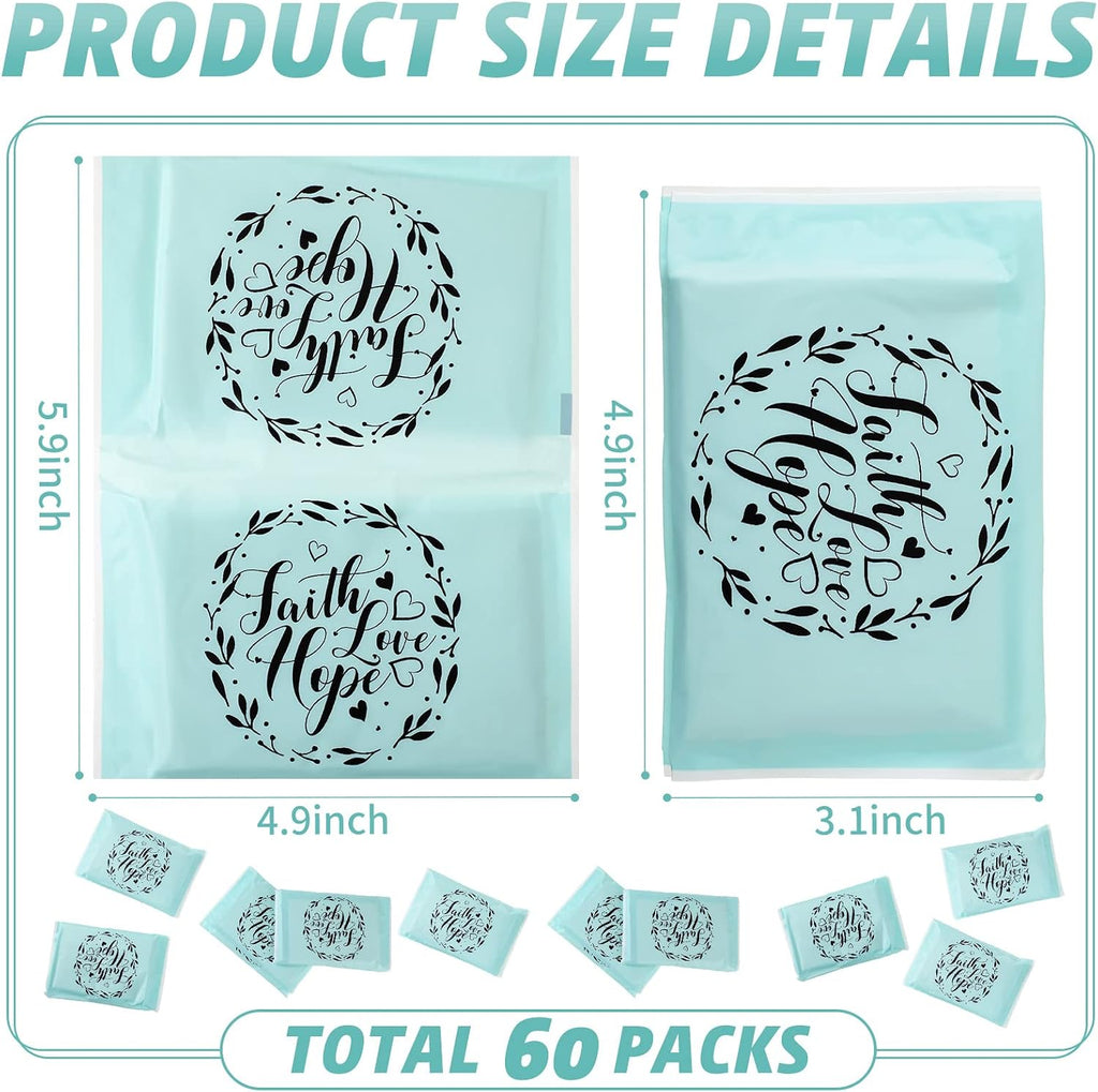 60 Pack Travel Tissues Motivational Facial Tissue, Brief Style