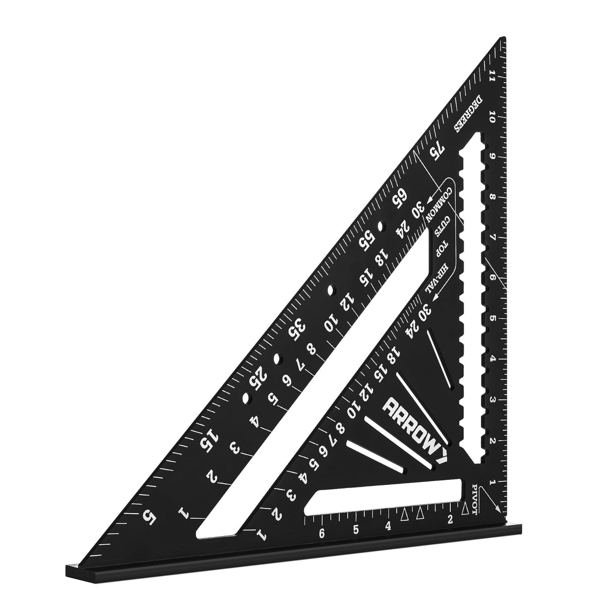Arrow Aluminum Alloy Rafter Square, 12-Inch Carpenter Square Layout Tool