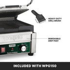 Panini Press with 9.75" x 9.25" Cooking Surface & 120V