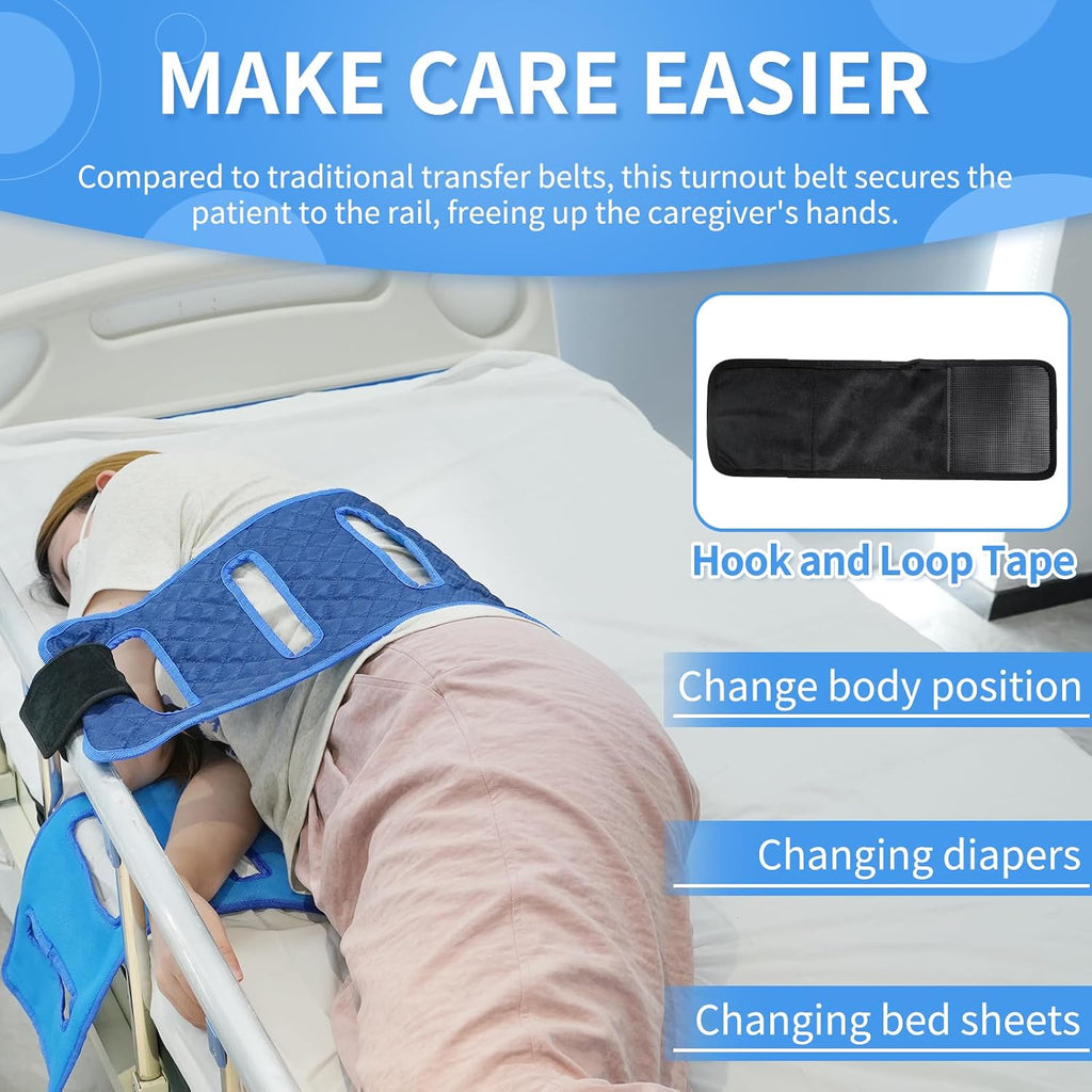 Transfer Sling with six Handles -Padded Assist Gait Belt - Heavy Duty Patient Lift with Straps -Mobility Standing and