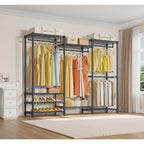 V5 Heavy Duty Clothes Rack, Freestanding Modular Closet System, Black