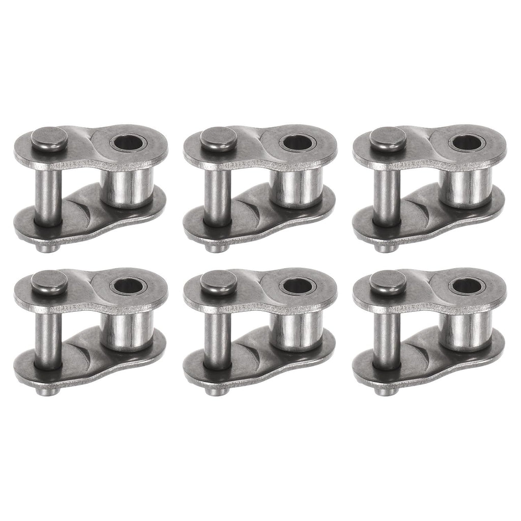 uxcell 6Pcs #50 Chain Offset Half Link Roller 5/8" Pitch Stainless Steel Standard Chain End Connector Split Links for 10A Chain