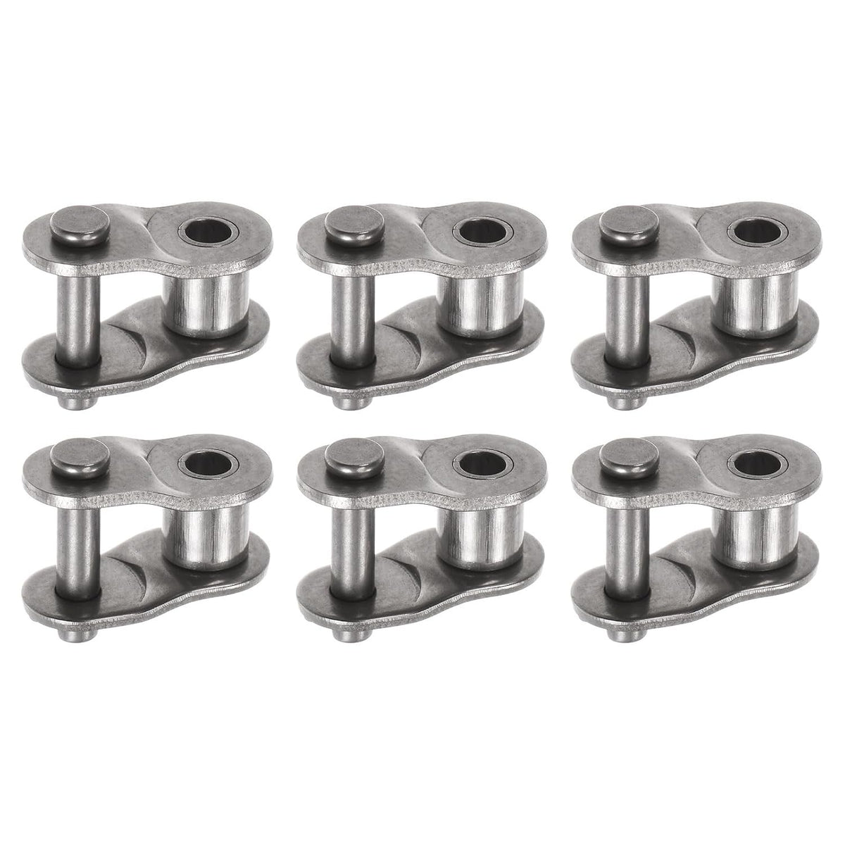 uxcell 6Pcs #50 Chain Offset Half Link Roller 5/8" Pitch Stainless Steel Standard Chain End Connector Split Links for 10A Chain
