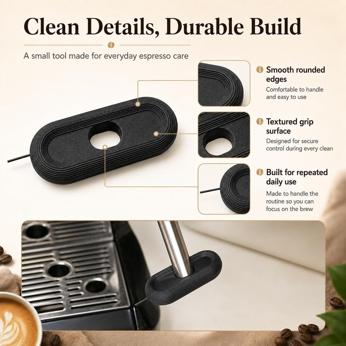 Steam Wand Cleaning Tool 2-Pack Compatible with breville (Black)