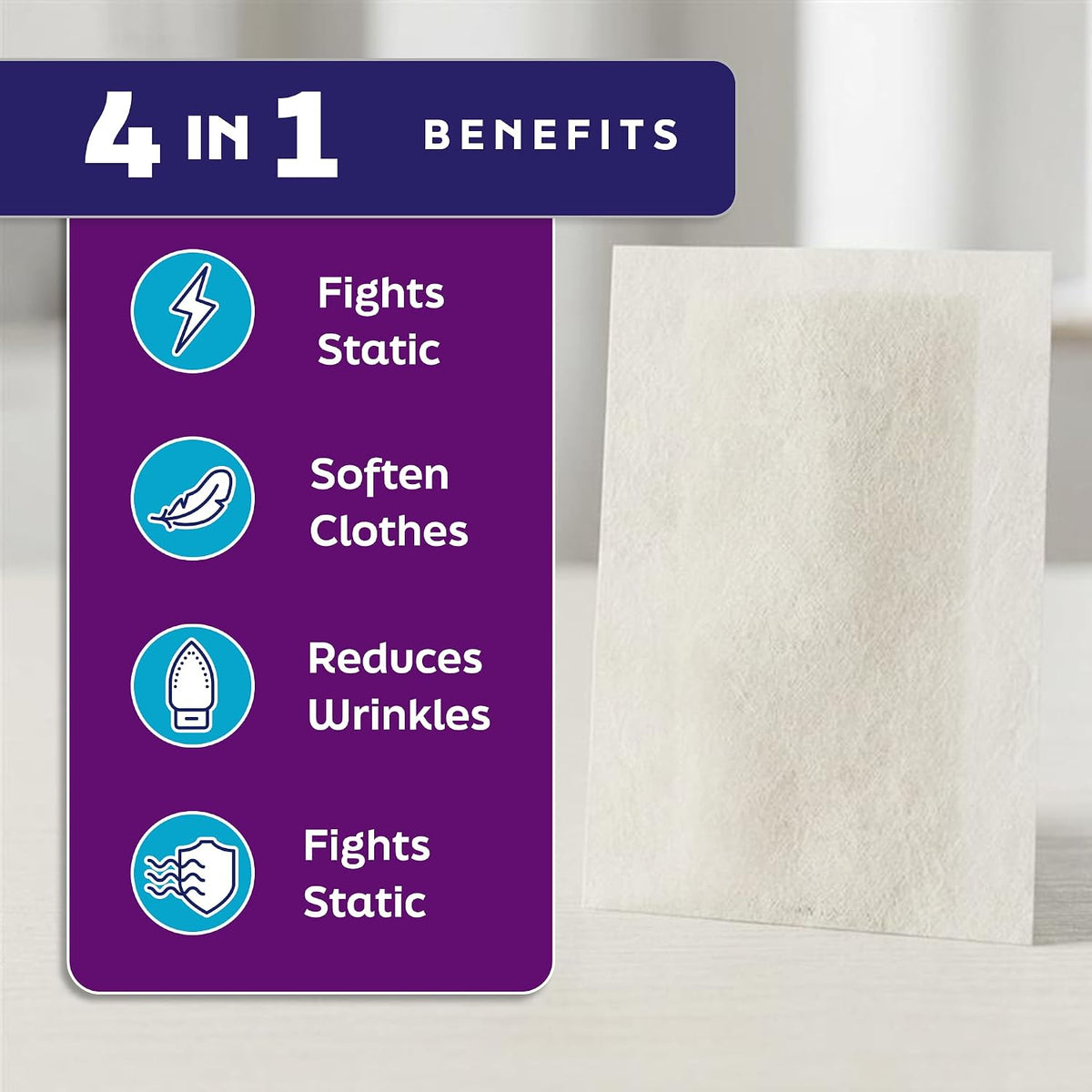 SilverWorks Dryer Sheets Laundry - Odor Eliminating Dryer Sheets with Silver Ion Technology - Softens, Fights Static