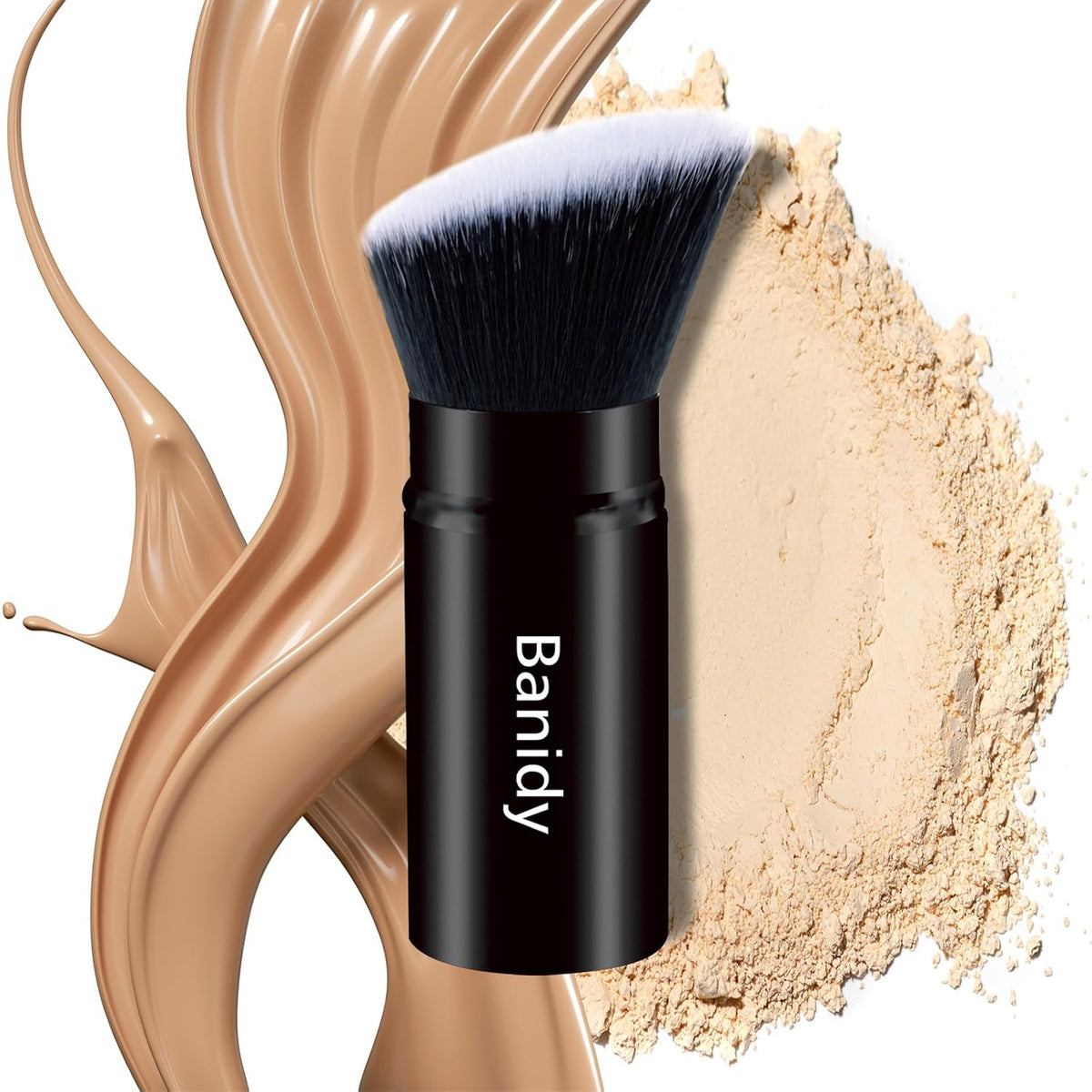 Makeup Brush Kabuki Retractable Travel Face Brushes Portable Blush Brush