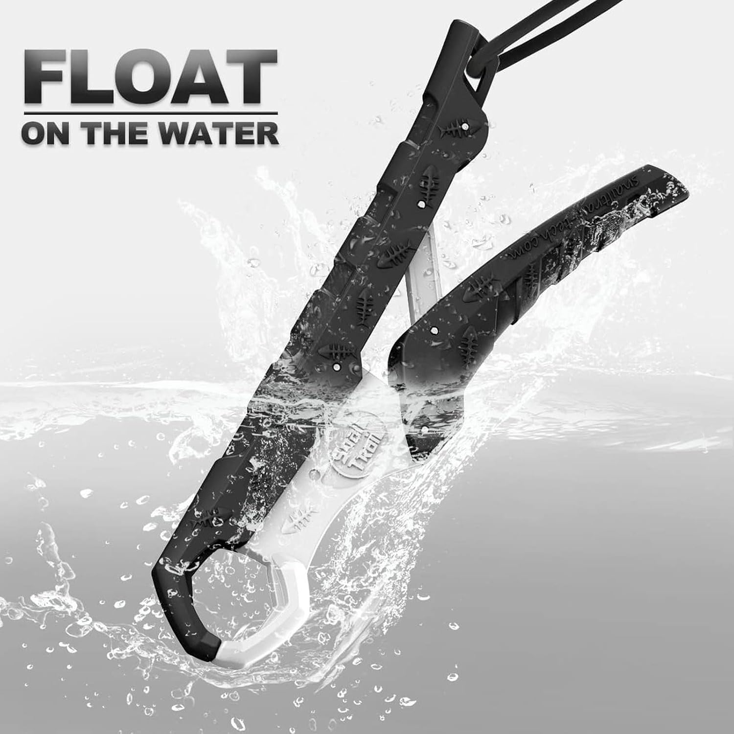7.5'' Floating Fish Gripper, Fishing Grabber | Catfish Mouth Pliers, Caught Bass Holder, Fish Scale Hook Clamp