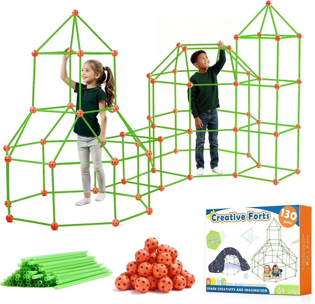 Fort Building Kit for Kids Ages 4-12, STEM Building Toy