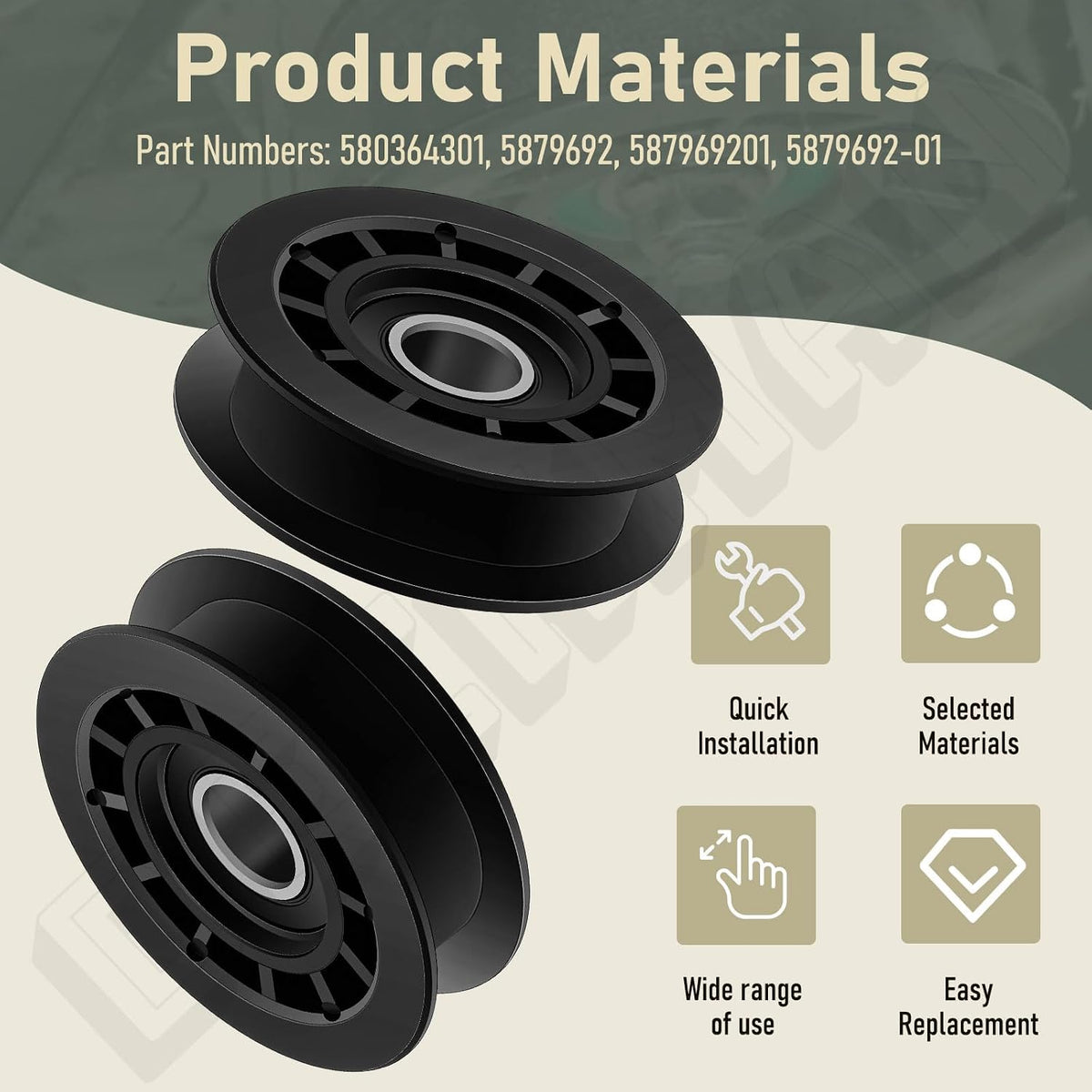 587969201 5879692-01 5879692 Idler Pulley - for Husqvarna Poulan L221AK2
