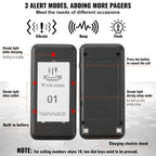 Restaurant Pager System, Wireless 500m Long Range Lineup Waiting Queue Signal, Guest Customer Calling Beepers with