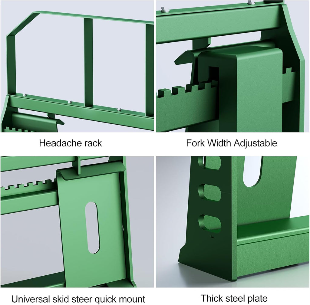 Pallet Forks Quick Attach Pallet Forks 4409 lbs Universal Skid Steer Pallet Fork Attachmen 45“ Pallet Fork Frame for