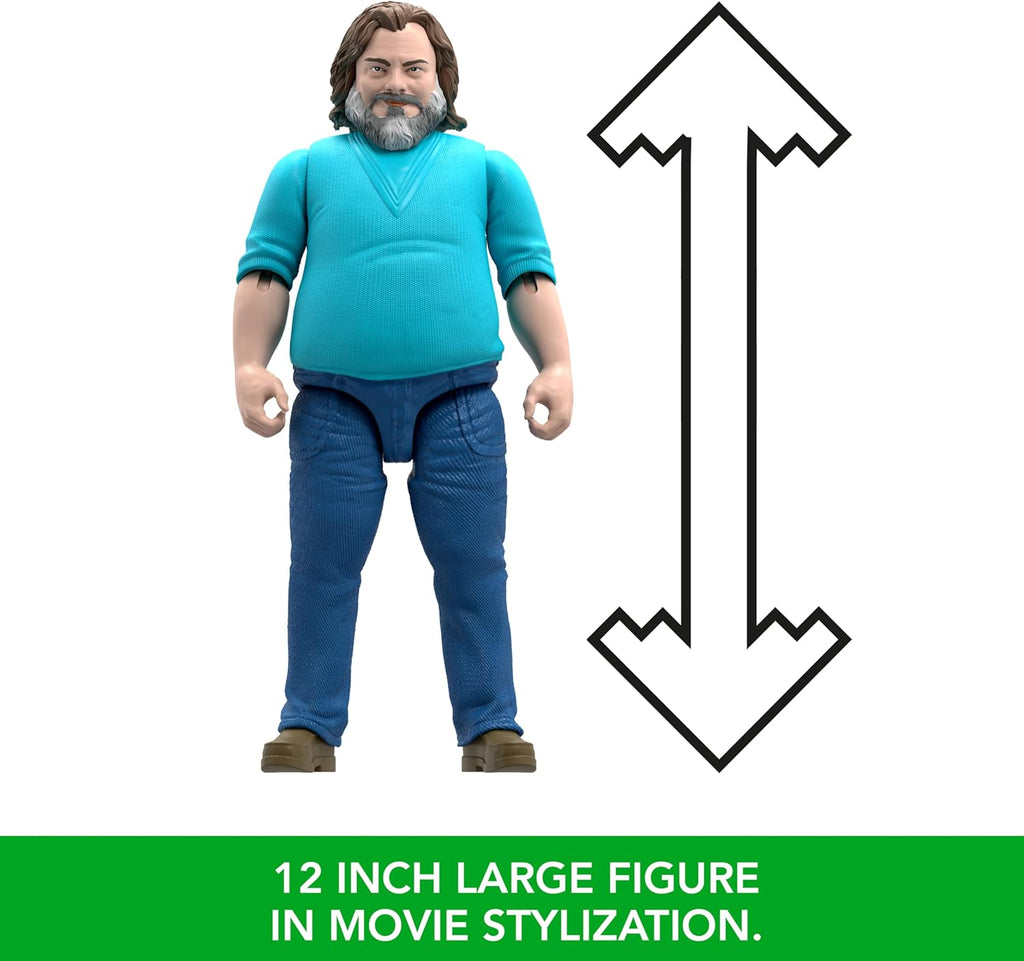Minecraft Large-Scale Action Figure, 12-inch Posable Steve Toy Collectible Inspired by A Minecraft Movie