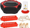 Chick Brooder Box for Chick Starter Kit, Red+Black