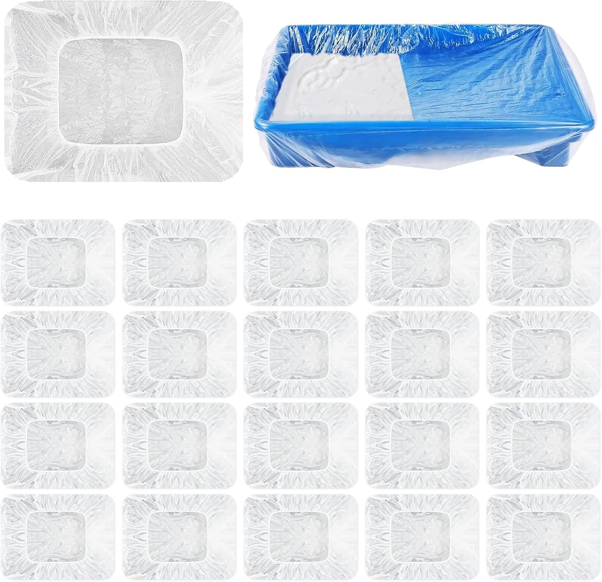 30 Pcs Paint Tray Liners Disposable 18 Inch Paint Roller Tray Liners Paint Pan Liners Plastic Paint Pan Cover for