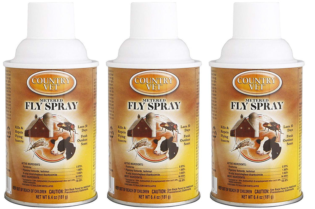Pack of 3 Metered Fly Spray 6.4 Ounce Cans