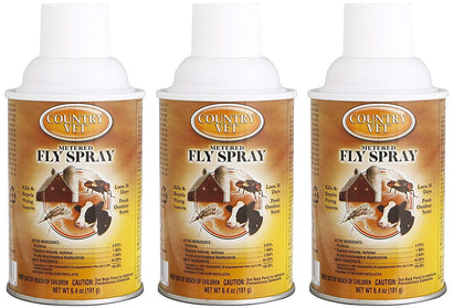 Pack of 3 Metered Fly Spray 6.4 Ounce Cans