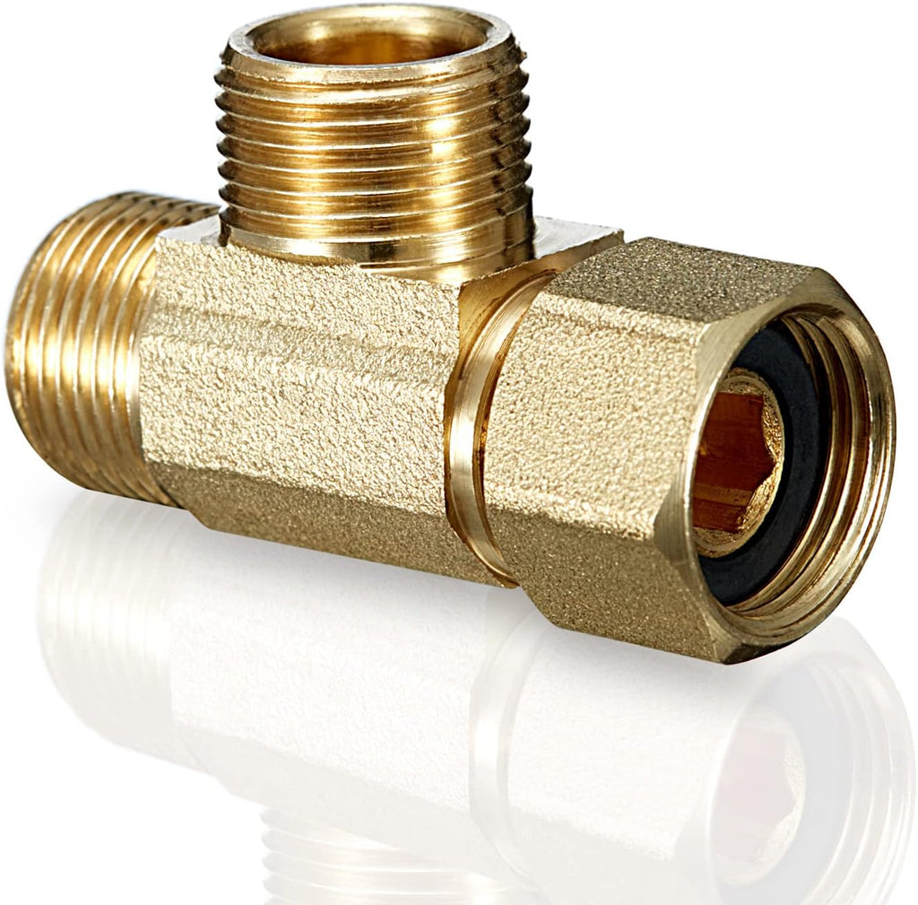 Add-A-Tee - 3/8"Compx3/8"Compx3/8"Comp Brass Tee for Faucet,Dishwasher,1Pcs