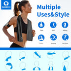4 Pack Cooling Towels (40"x12") for Neck and Face Instant Cooling