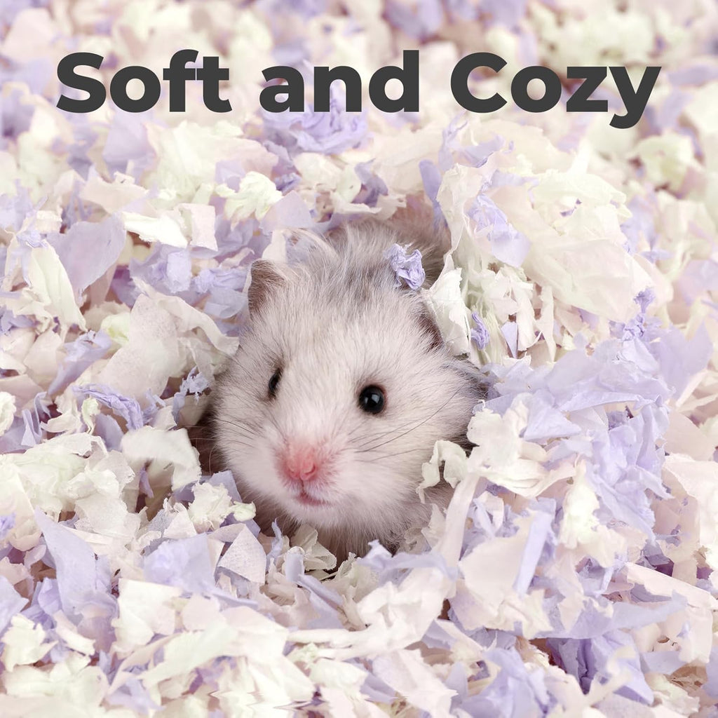 Hamster Bedding 50L Guinea Pig Paper Bedding Odor Control 99% Dust-Free | Small Pet Bedding Natural Paper Expands 5X