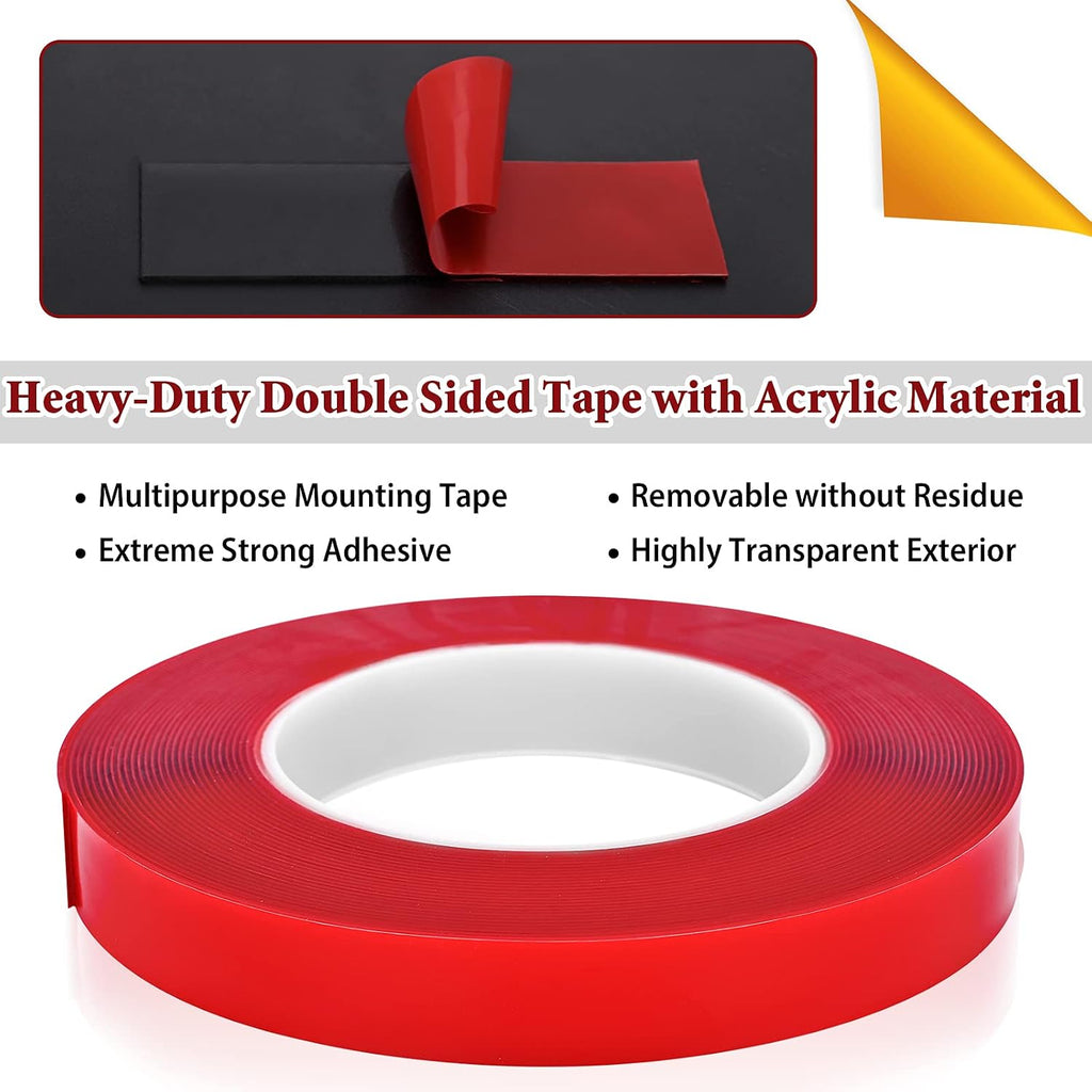 Double Sided Tape Heavy Duty Mounting Tape Acrylic Adhesive Foam Tape for Picture Hanging Strips Thick for Walls